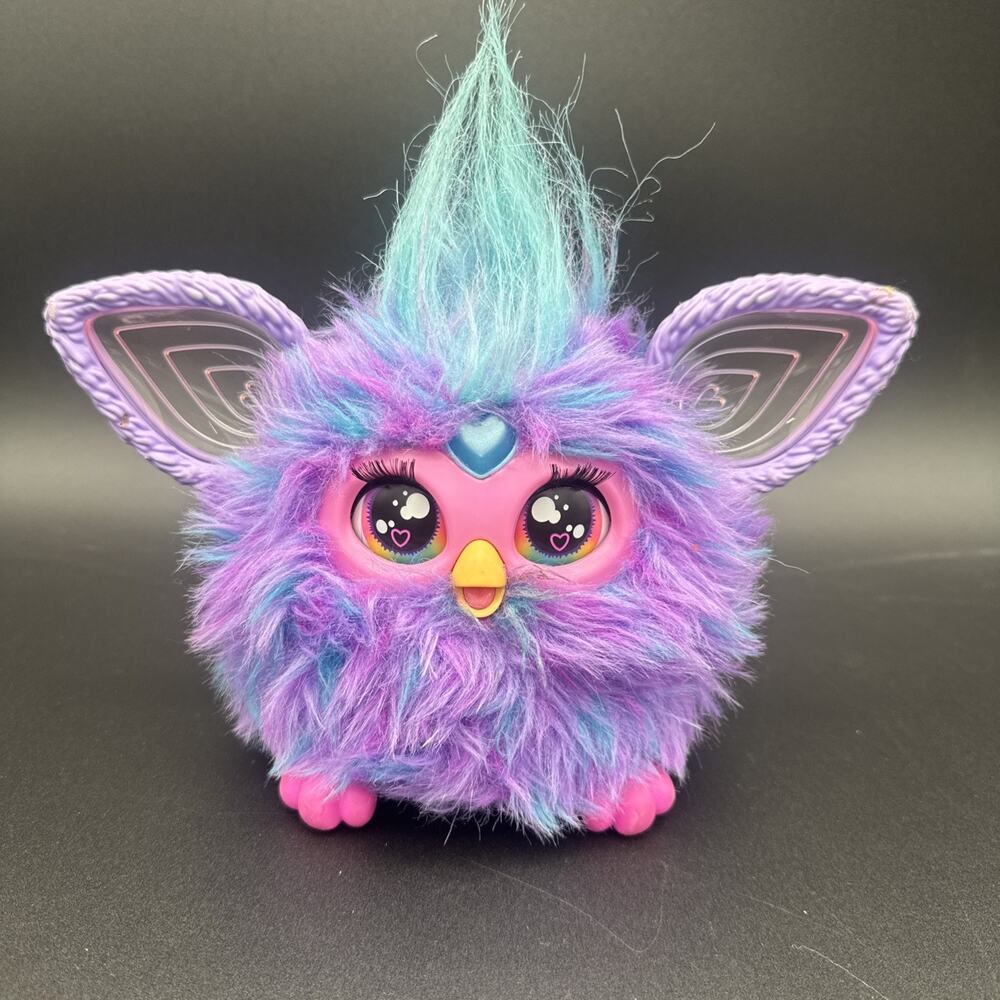 Furby Purple Plush Interactive Toy 600+ Responses Voice Activated Tested Works
